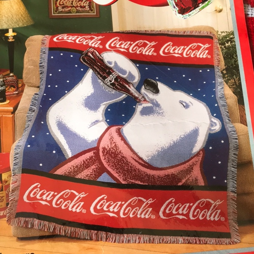 Coca Cola Acrylic Jacquard Throw
